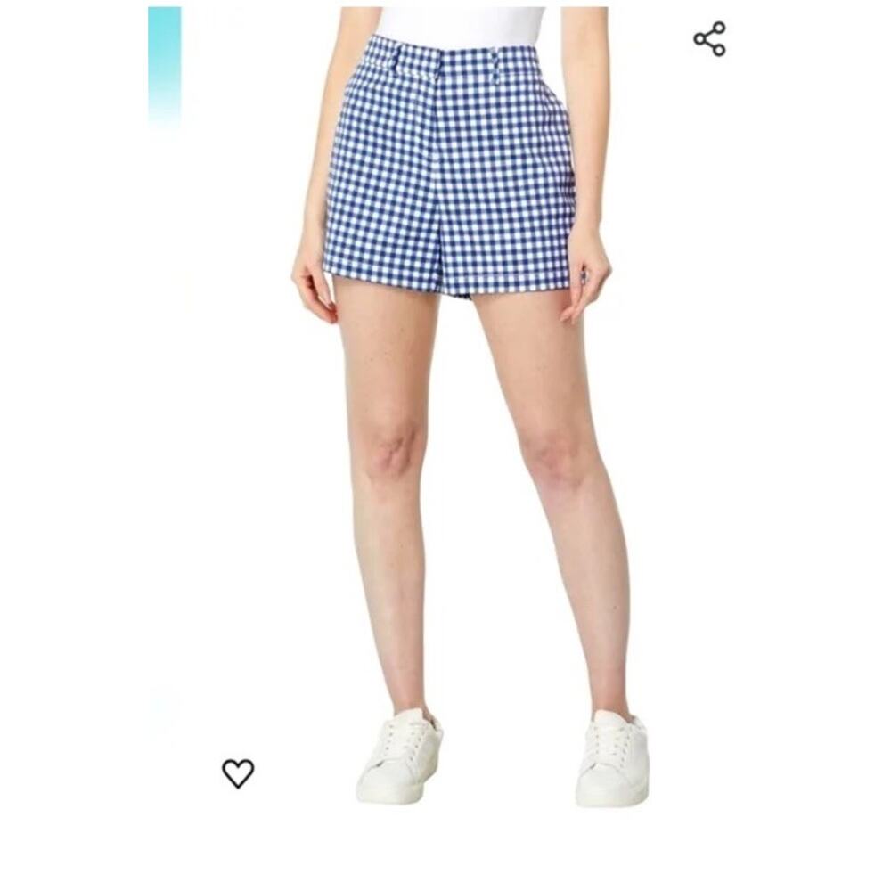 Southern Tide Inlet Gingham Performance Short Womens 2 Nautical Navy - Picture 11 of 13